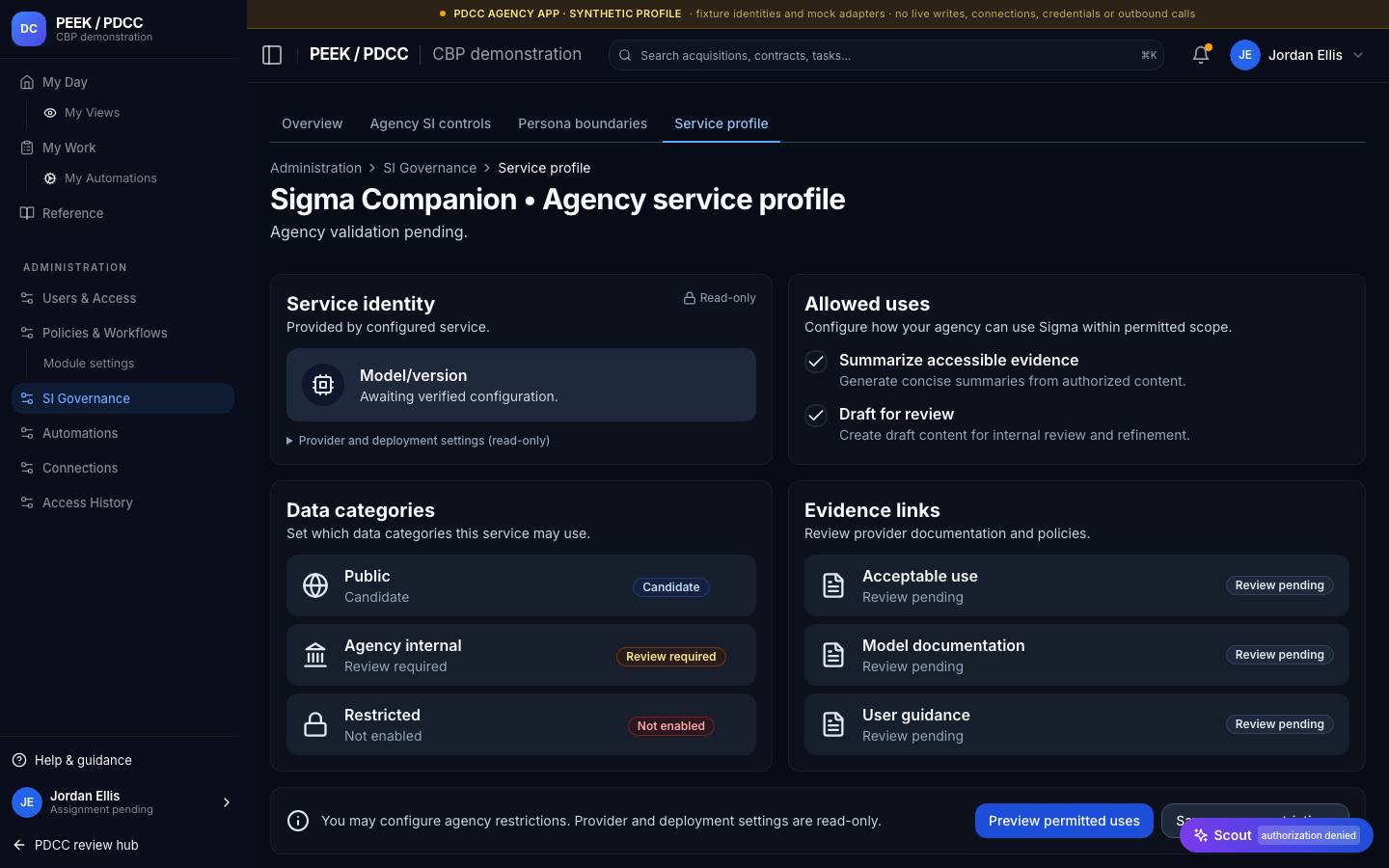 SI governance — /pdcc/admin/si?screen=SI03