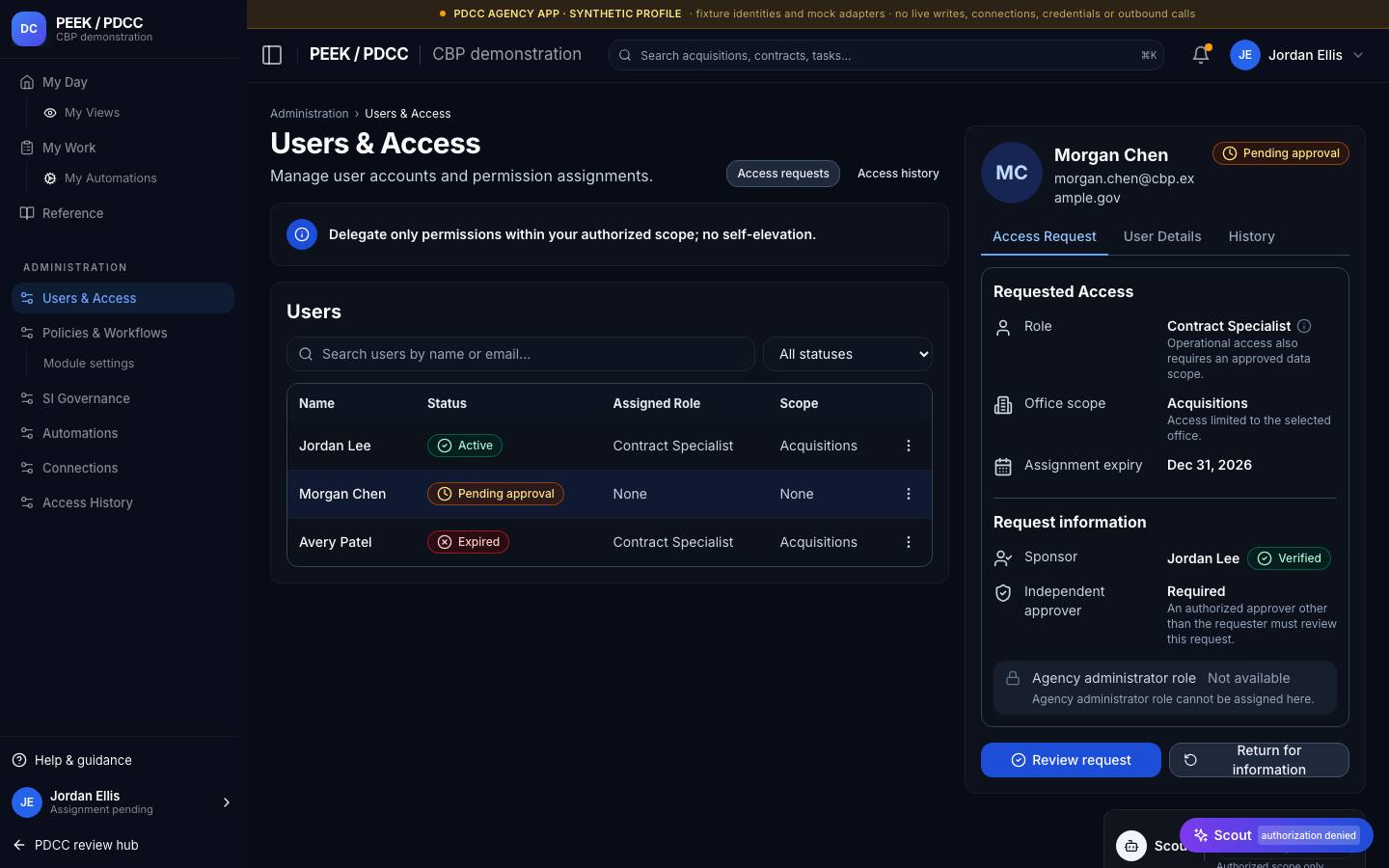 Users and access — /pdcc/admin/users