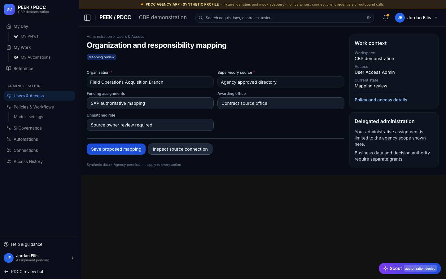 Users and access — /pdcc/admin/users?screen=UA07