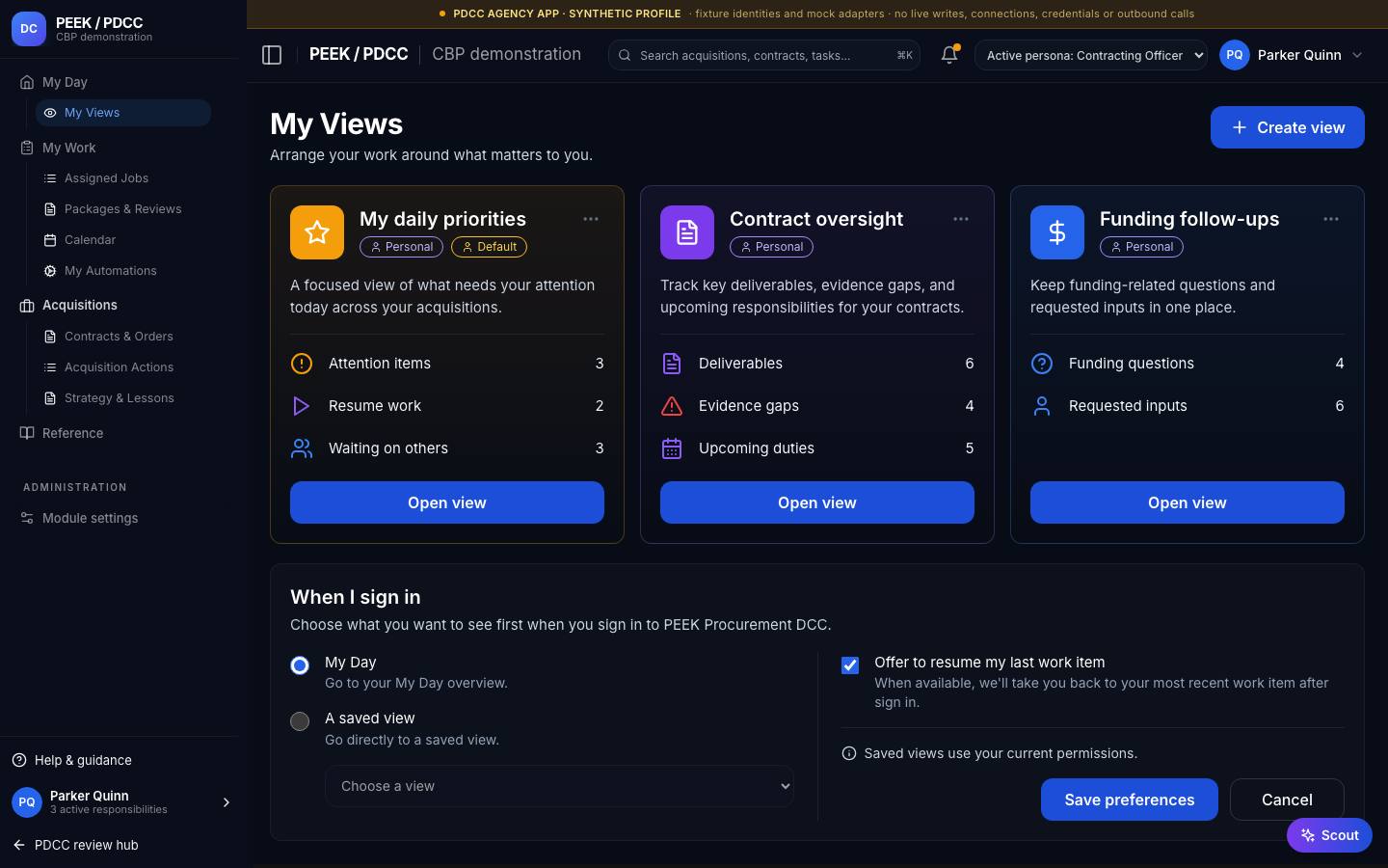 Preferences and notifications settings — /pdcc/my-day/views