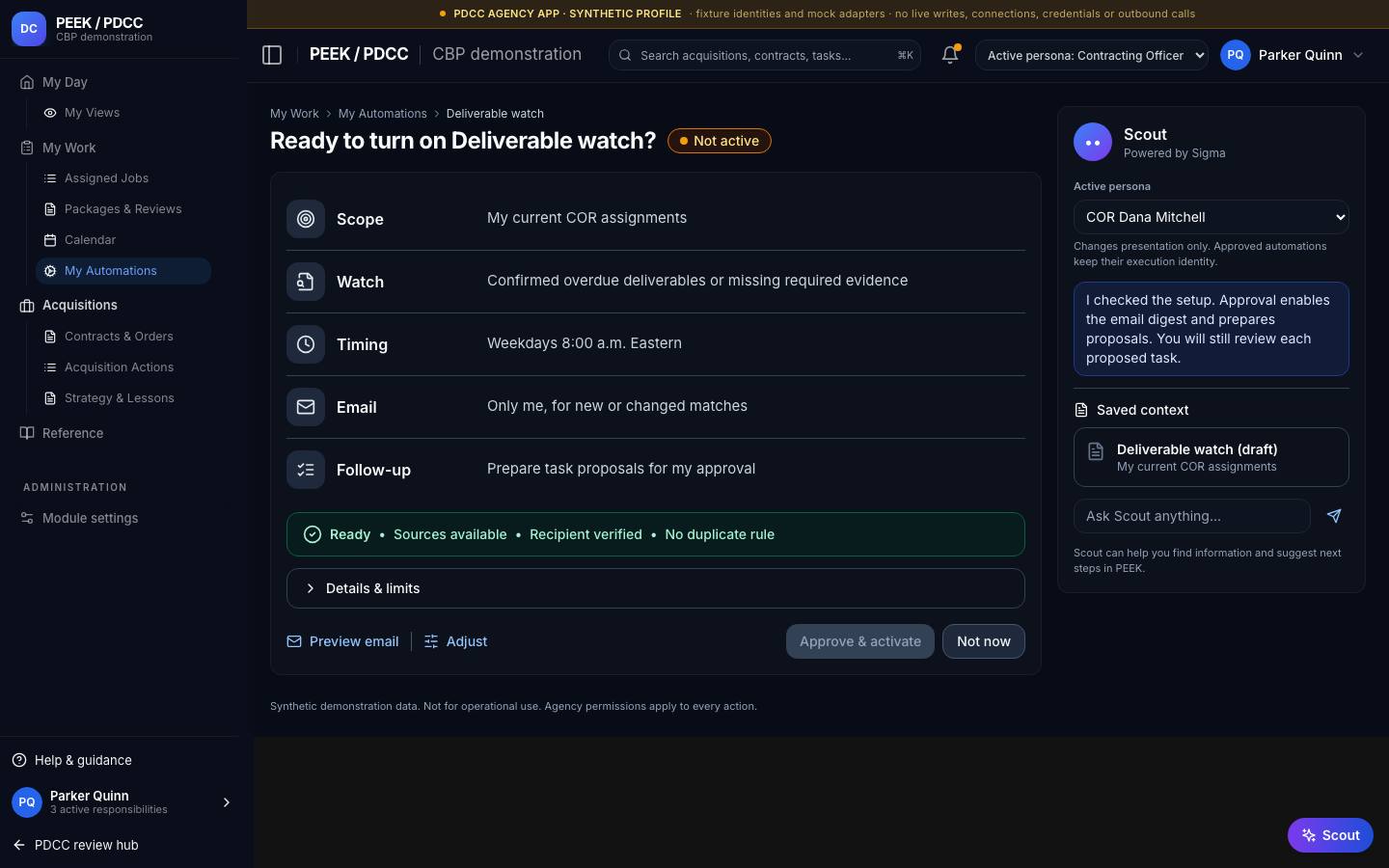 Approval, run history and recovery — /pdcc/my-work/automations?screen=AO04