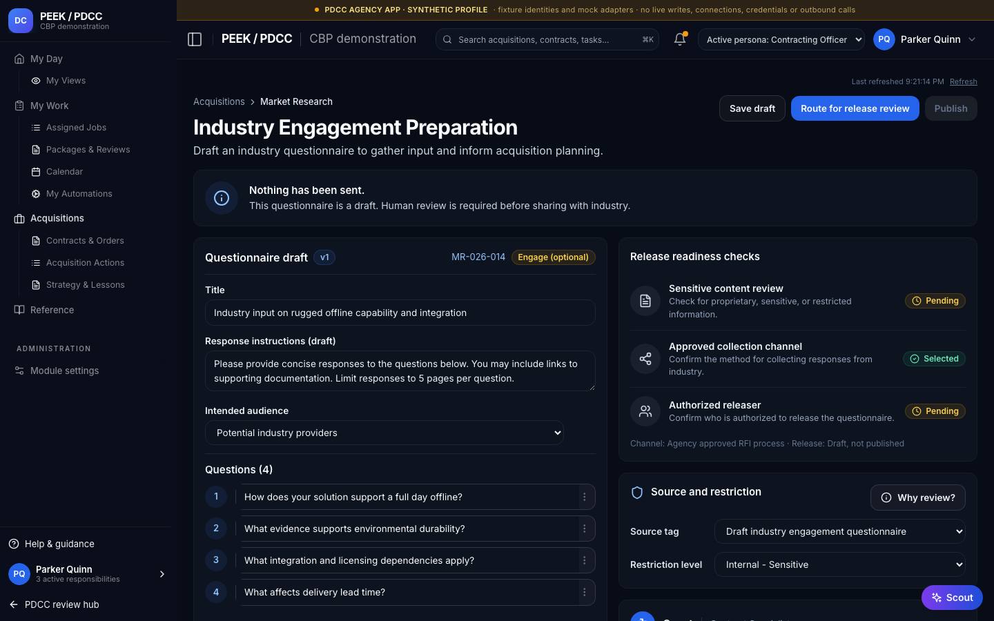 Industry questions and feedback — /pdcc/acquisitions/market-research?screen=MR09