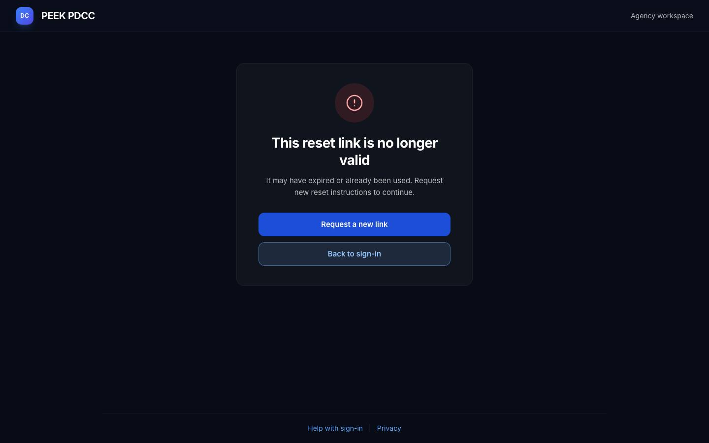 MFA and password recovery — /pdcc/signin?step=AU09