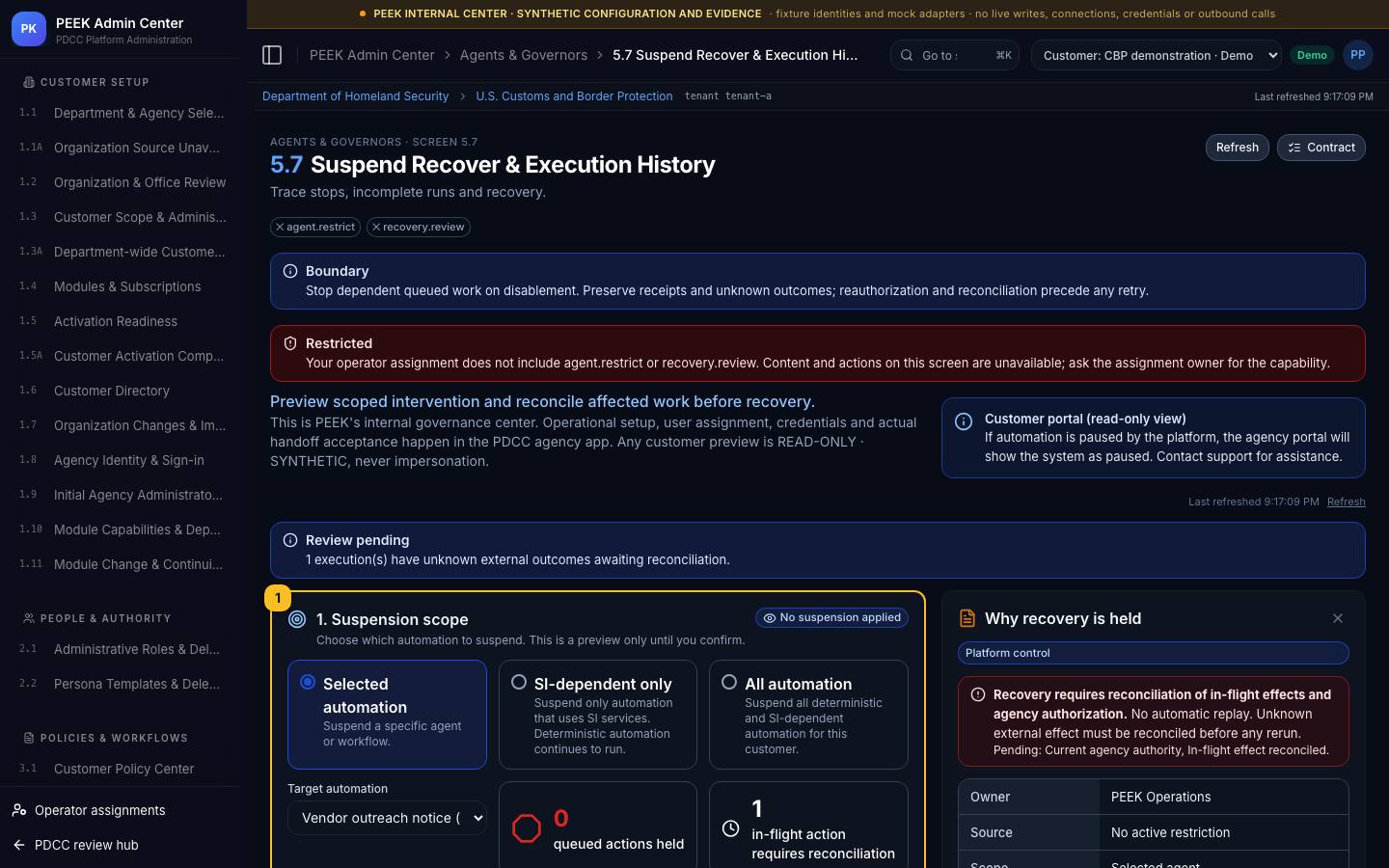 Suspend, recover and execution history — /peek/customers/tenant-a/5-7