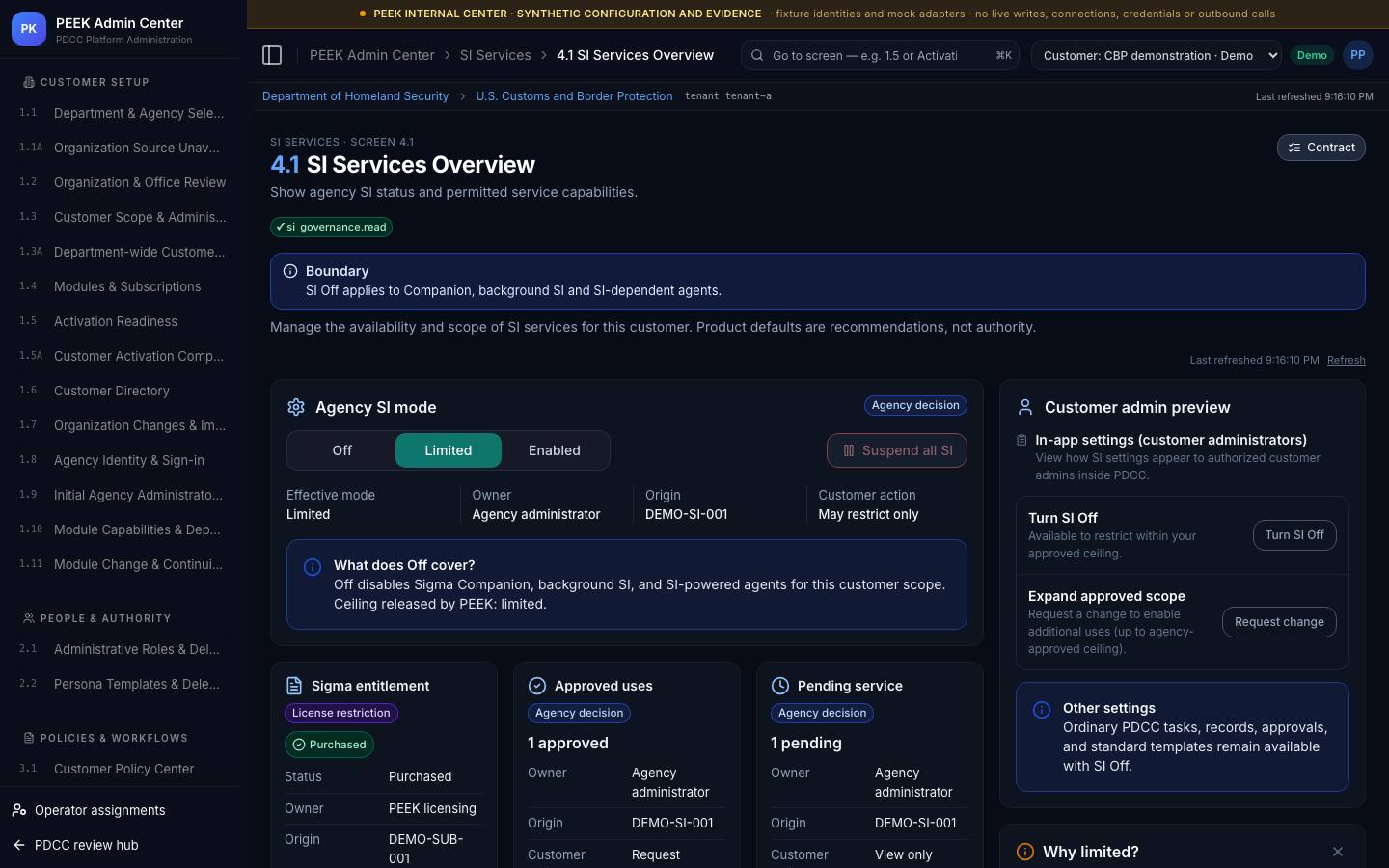 SI services overview and continuity — /peek/customers/tenant-a/4-1