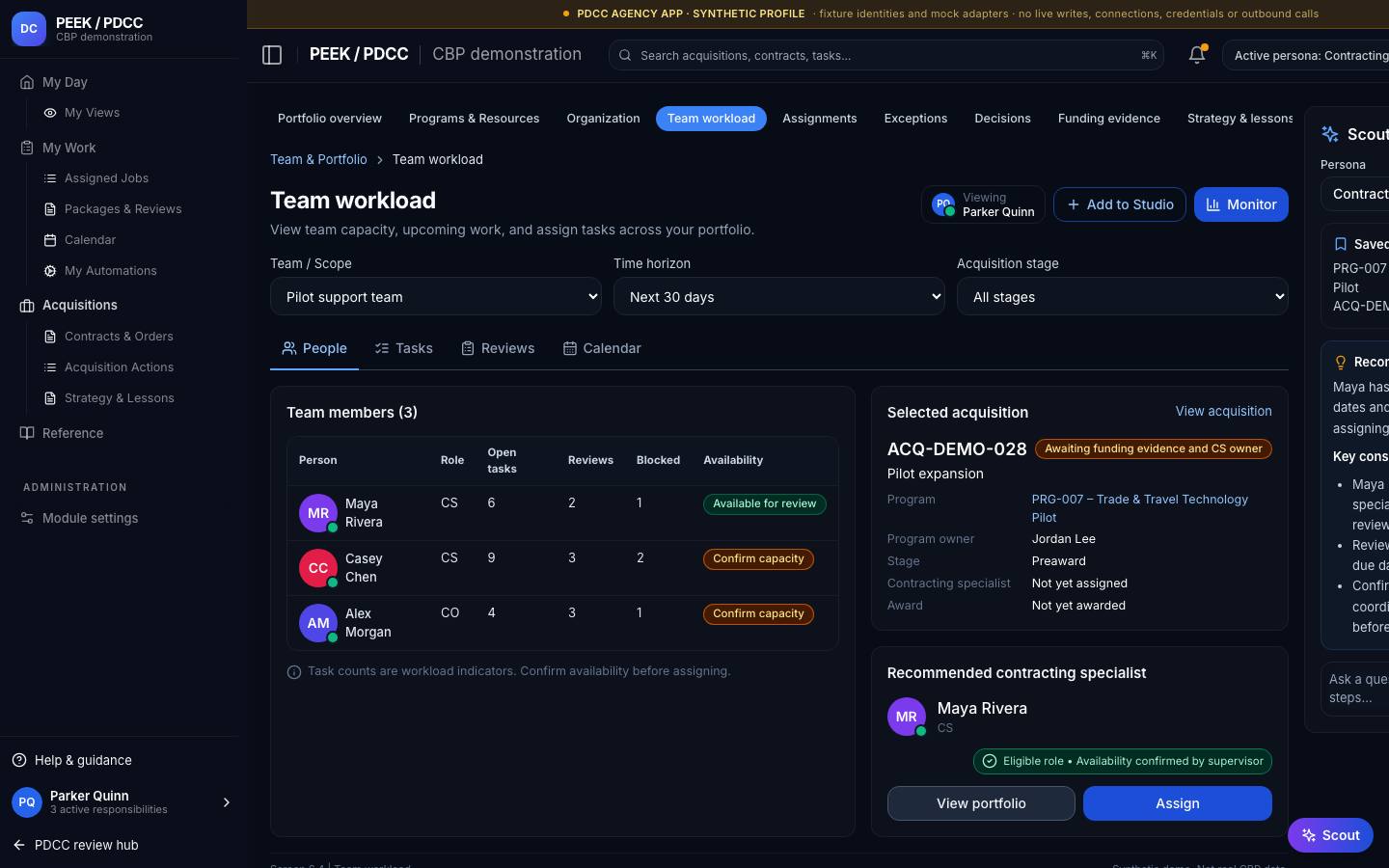 Team workload and reassignment — /pdcc/portfolio/team