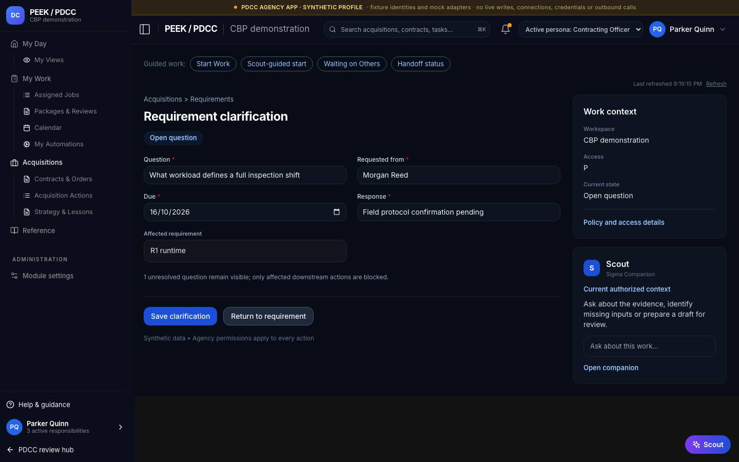 Requirement baselines and clarifications — /pdcc/acquisitions/requirements?screen=RQ04