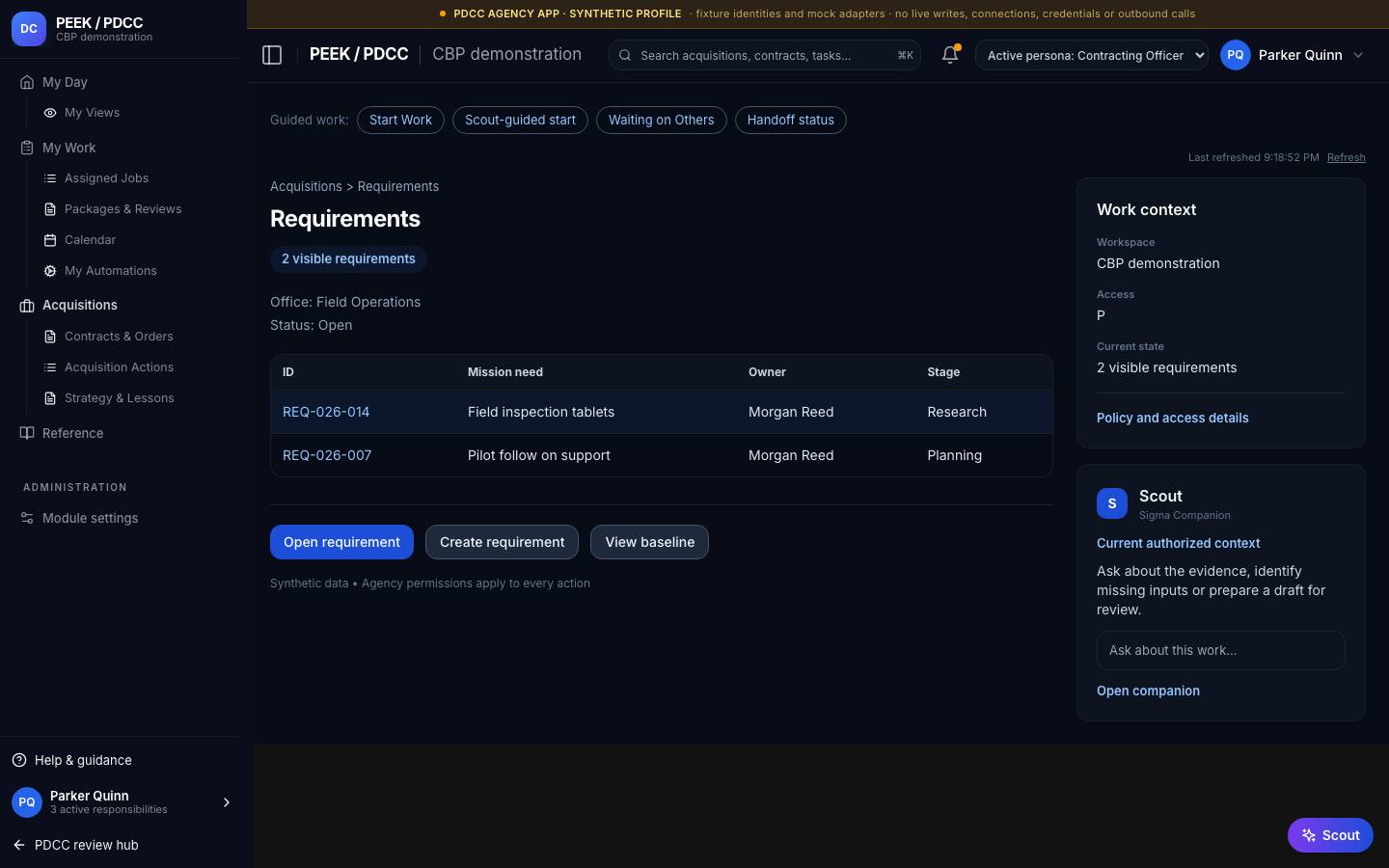 Requirements — /pdcc/acquisitions/requirements