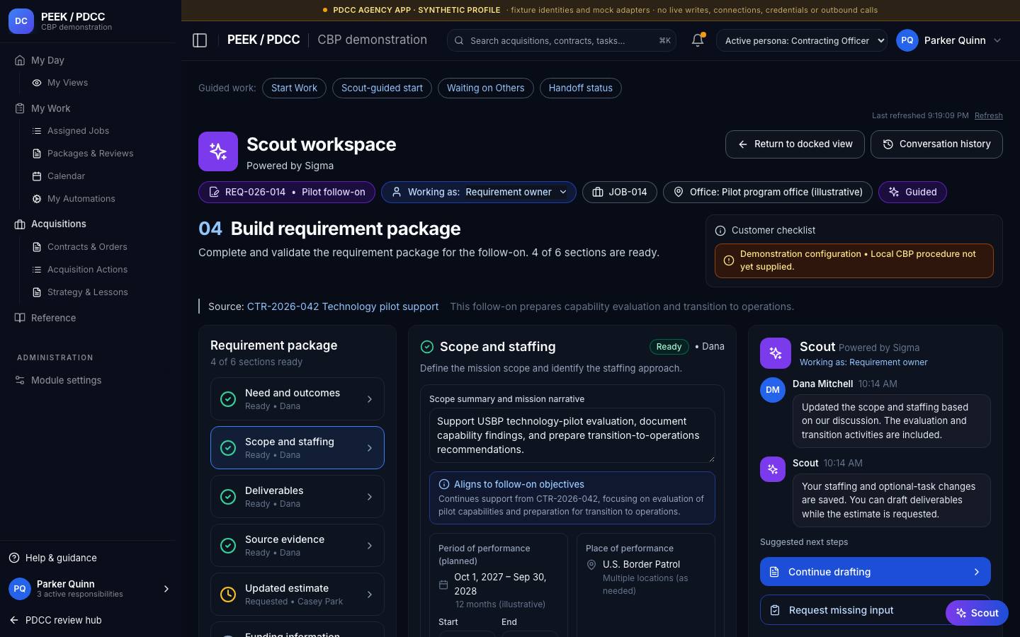 Requirements — /pdcc/acquisitions/requirements?screen=RQ02