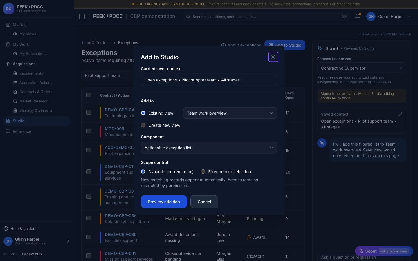 Describe, compose and edit a view — /pdcc/studio/add-existing