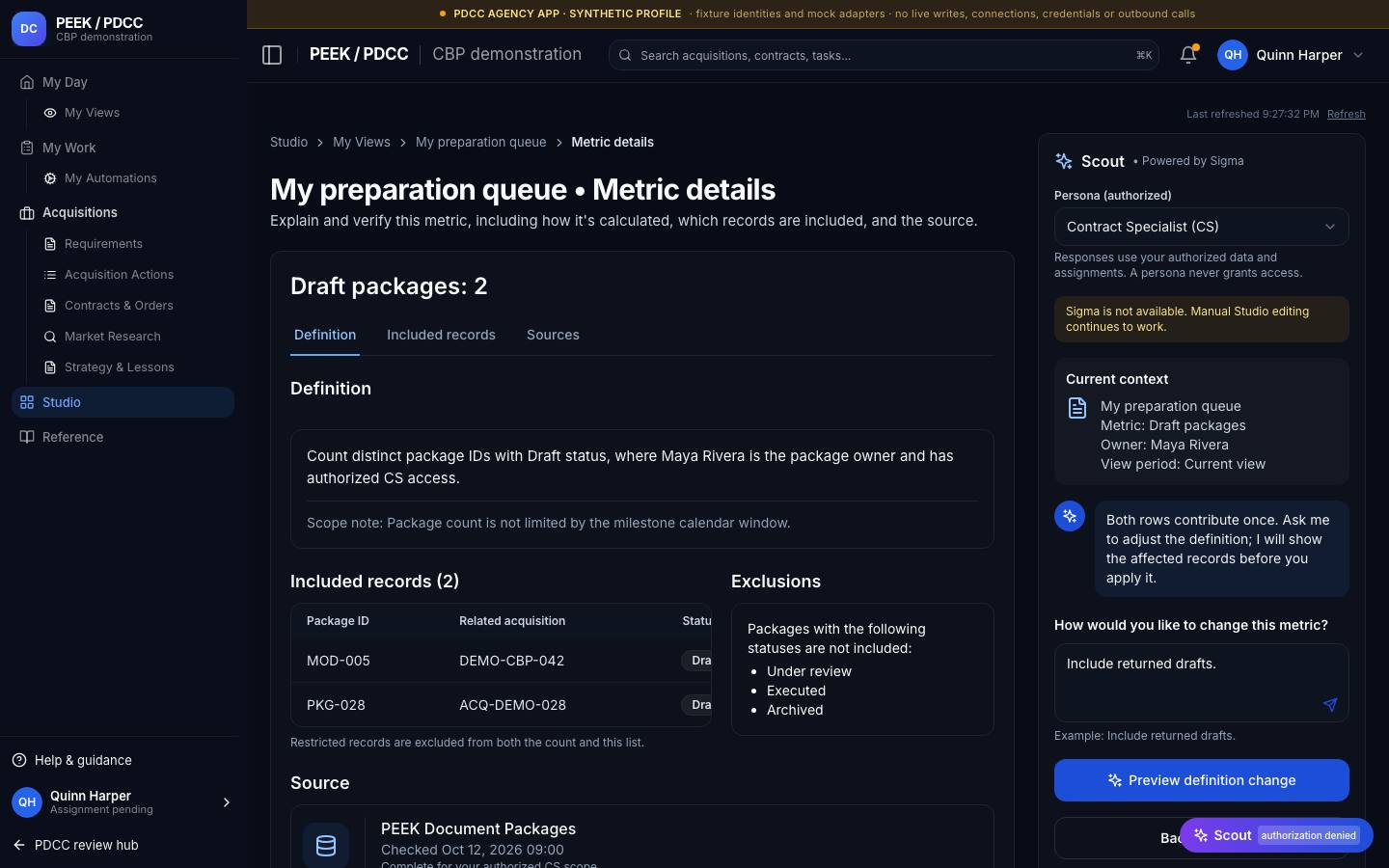 Describe, compose and edit a view — /pdcc/studio/metric